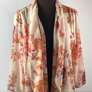 Eyeshadow Women's XL Floral Kimono Top NEW
